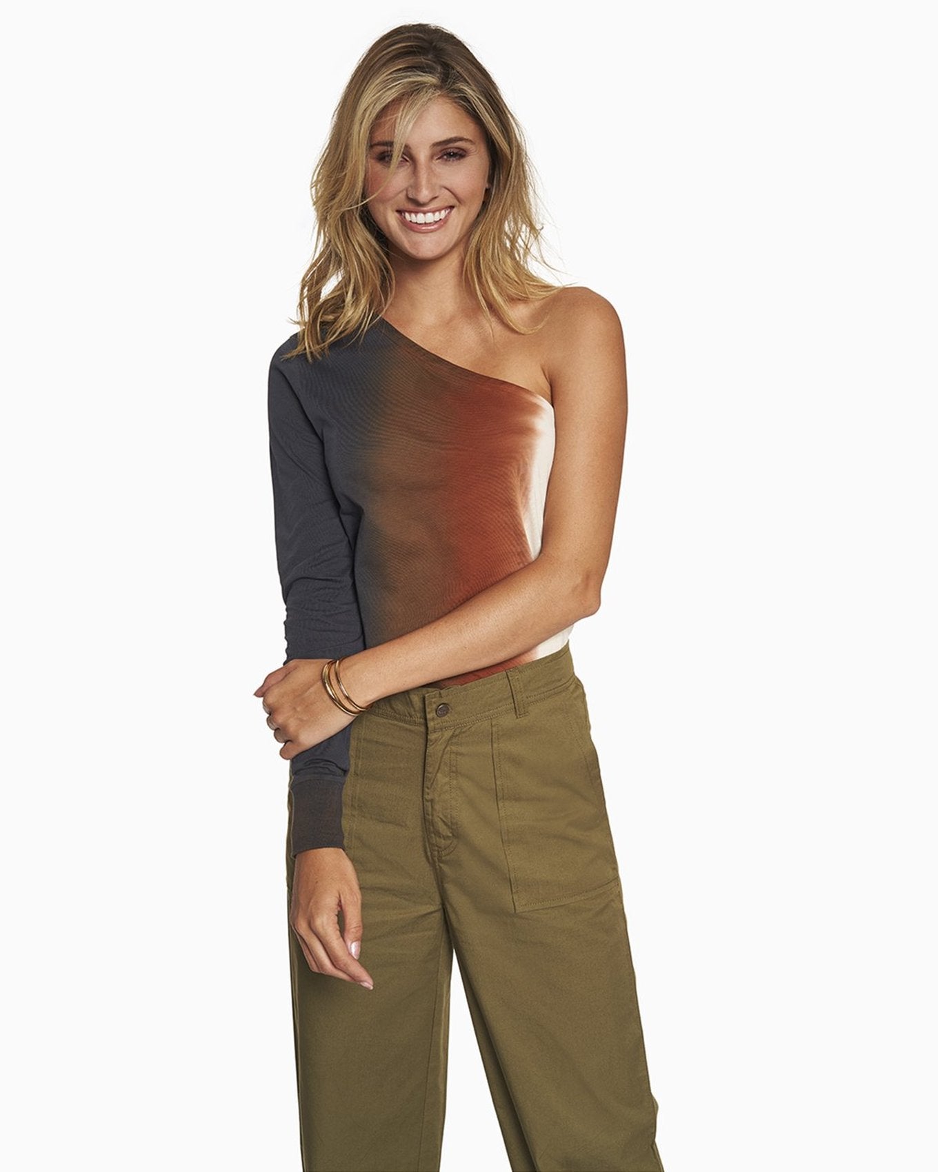YesAnd Organic Utility Pant Pant in color Olive Branch and shape pants