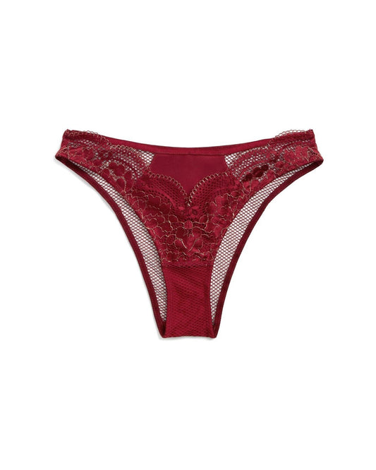 Adore Me Farina Brazilian Panty in color Rhubarb and shape cheeky