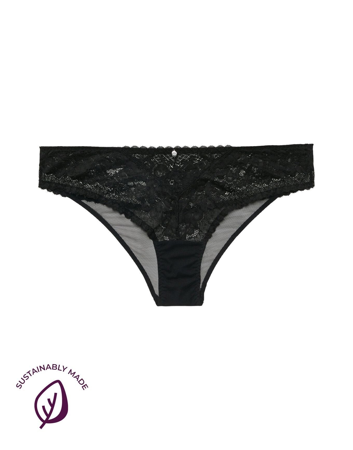 Adore Me Faira Cheeky in color Jet Black and shape cheeky