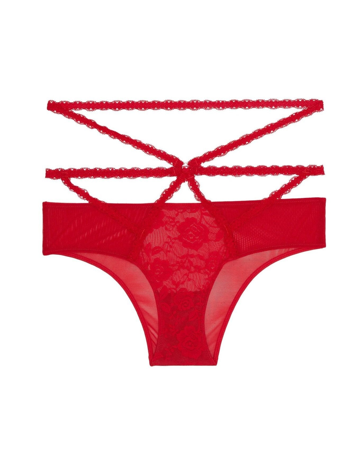 Adore Me Brigitte Cheeky in color Barbados Cherry and shape cheeky