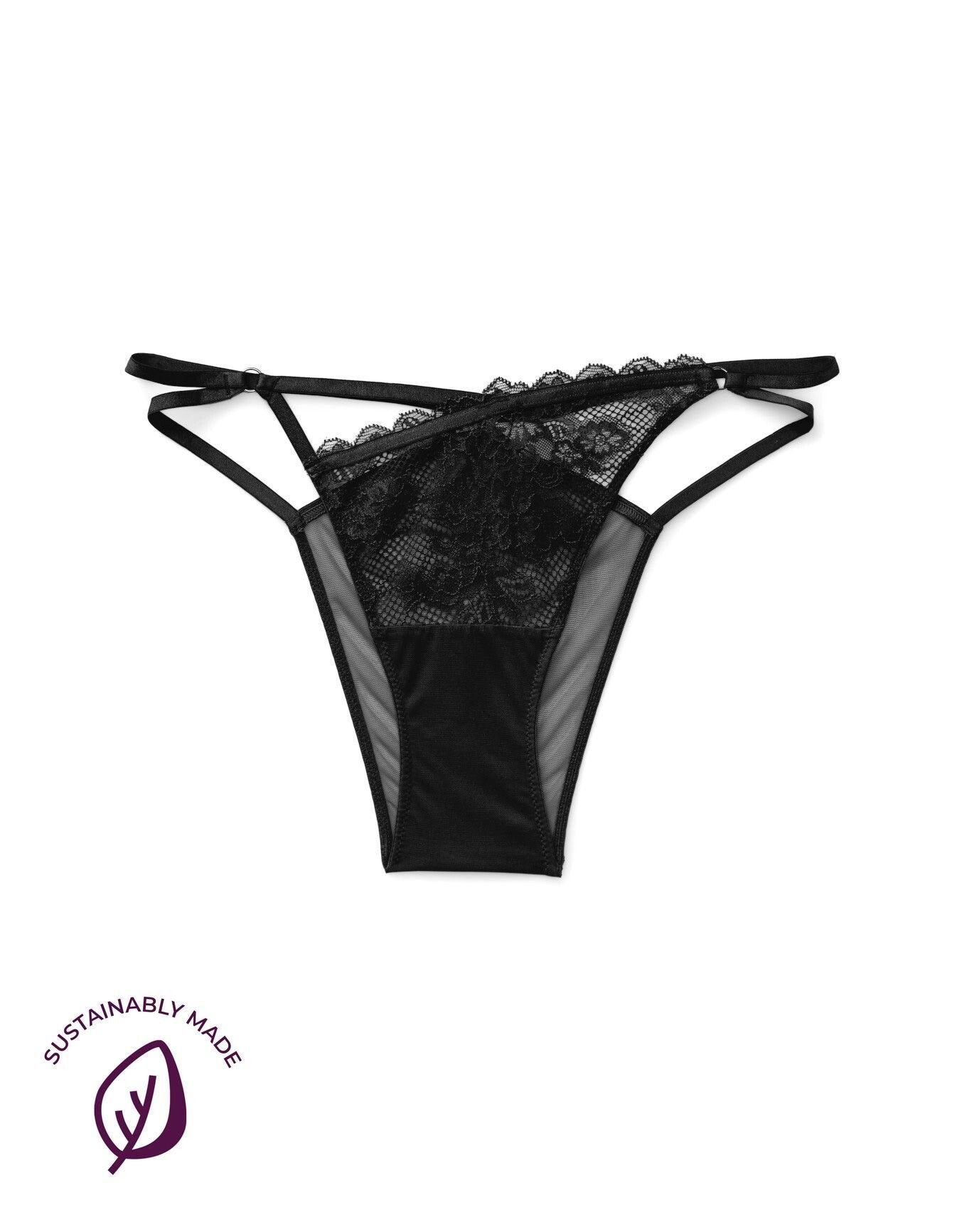 Adore Me Vianna Brazilian Cheeky in color Jet Black and shape cheeky
