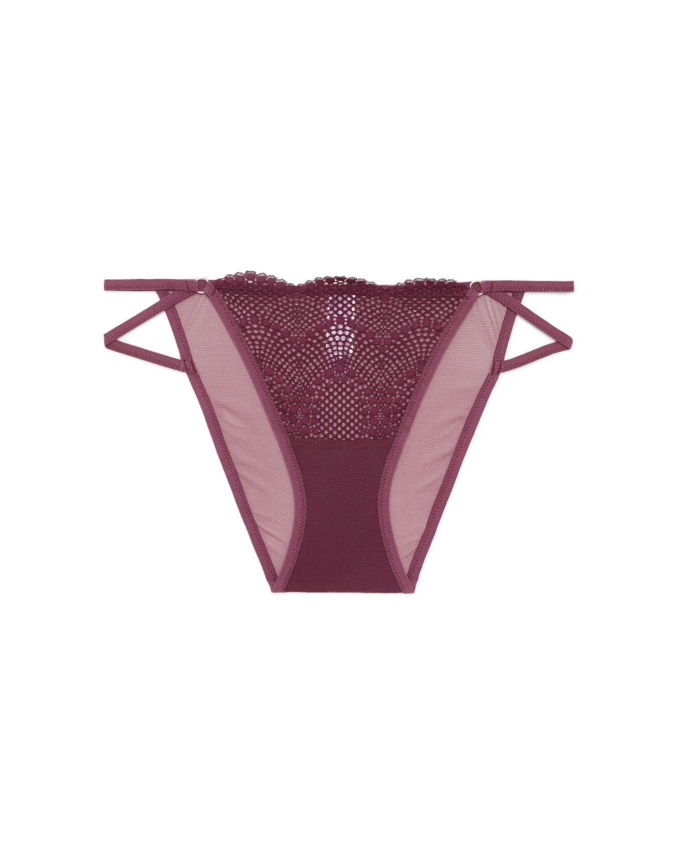 Adore Me Margaritte String Bikini in color Grape Wine and shape bikini
