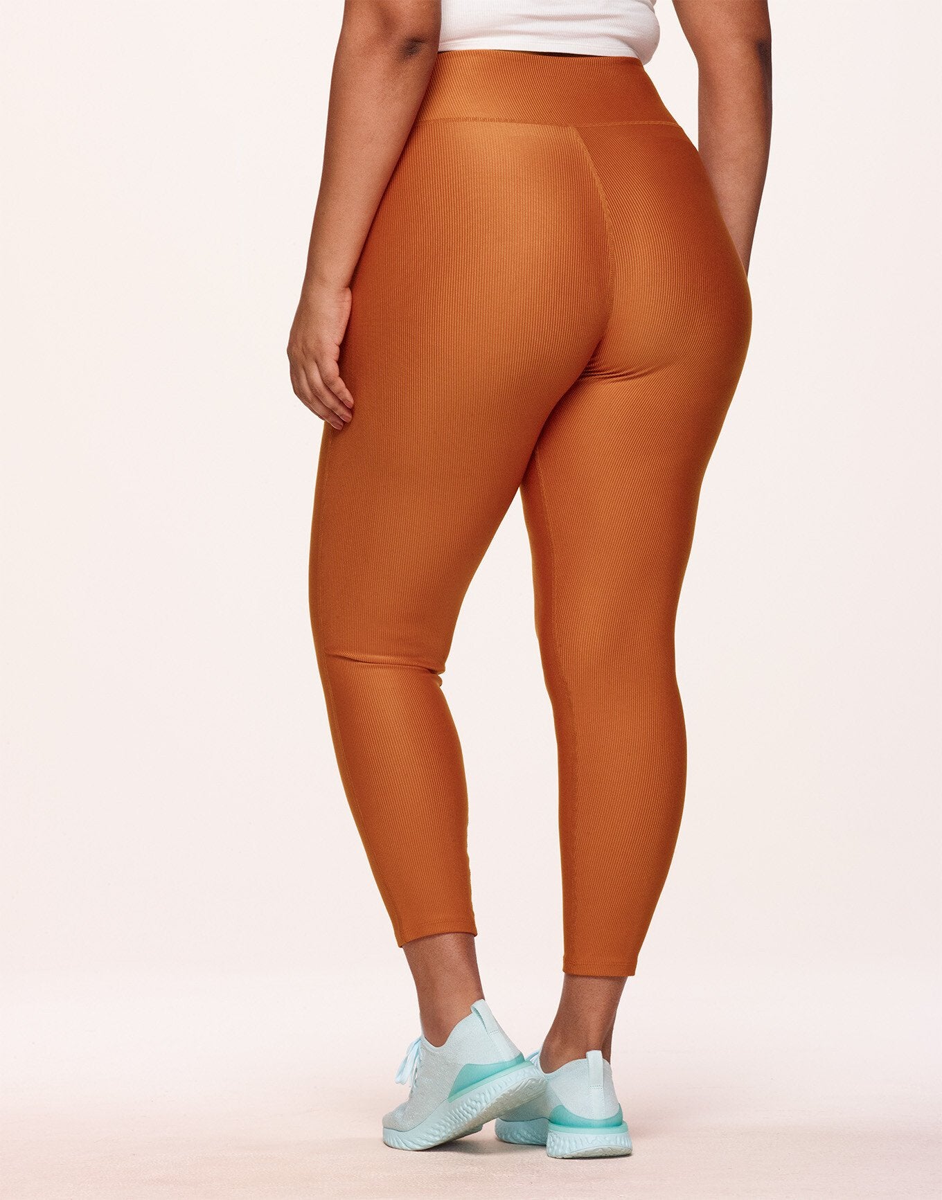 Adore Me Remy Rib Legging Recycled Rib Legging in color Rust and shape legging